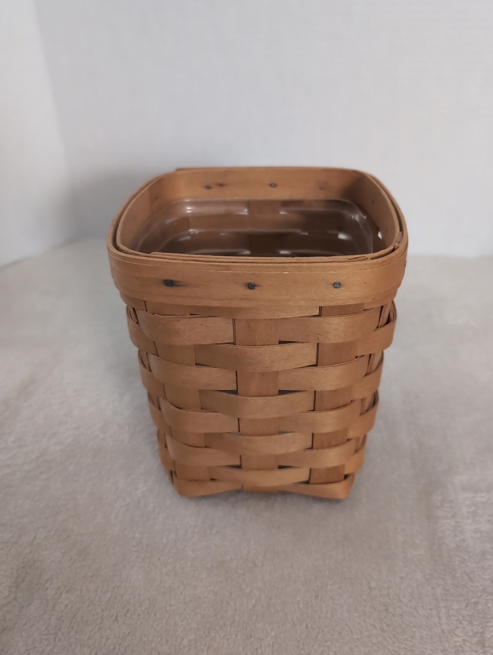 1996 Longaberger Small Spoon Basket with Plastic Protector
